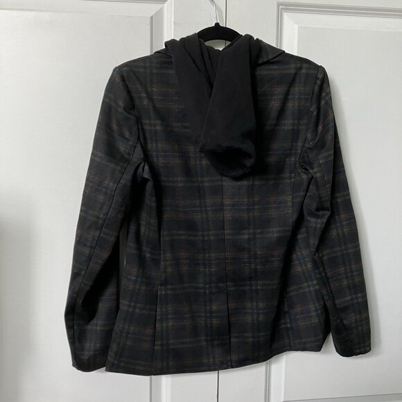 Laundry by Shelli Segal Blazer Womens S Plaid Hooded Two-fer - Picture 7 of 14